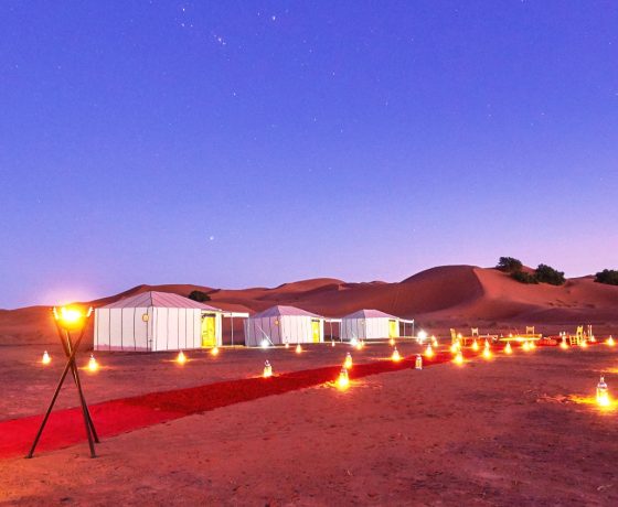 Campamento en el desierto del Sahara, Marruecos