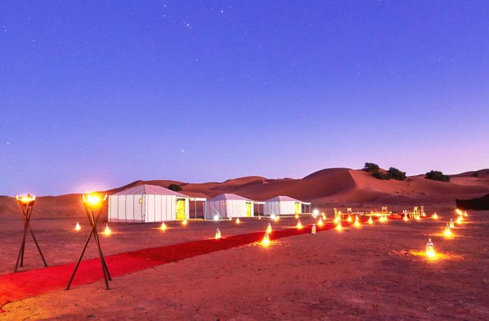 A desert camp in the Sahara, Morocco