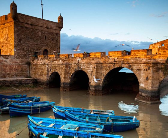 The port of Essaouira on the Atlantic coast of Morocco