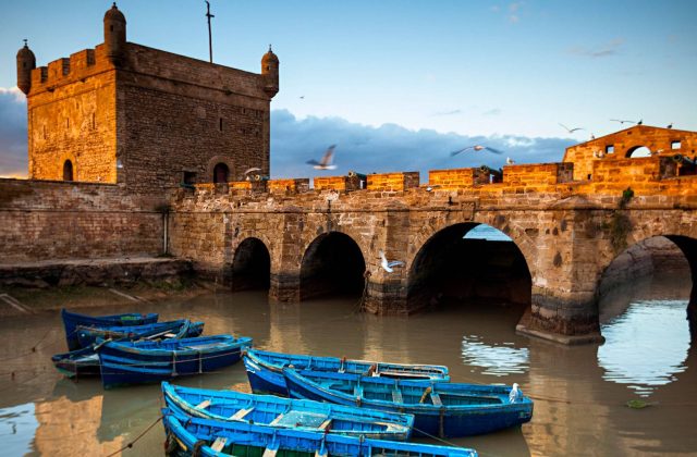 The port of Essaouira on the Atlantic coast of Morocco