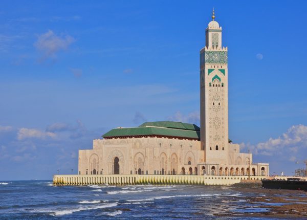 Hassan II Mosque on the Atlantic coast in Casablanca, Morocco