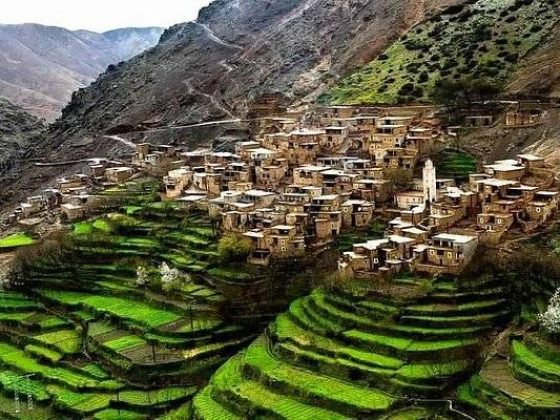 The mountain village of Imlil in the High Atlas, Morocco