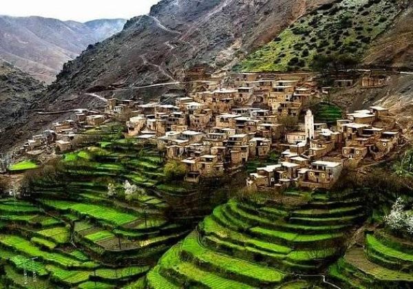The mountain village of Imlil in the High Atlas, Morocco