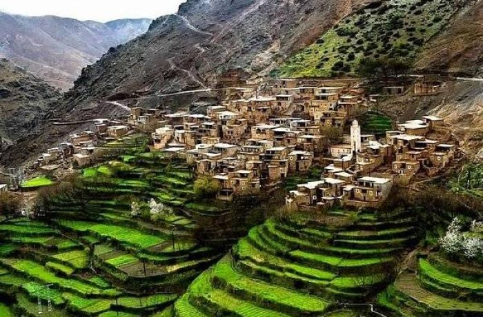 The mountain village of Imlil in the High Atlas, Morocco
